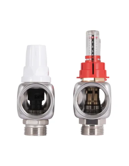 Коллектор для теплого пола Icma № К073 7 выходов, с расходомерами