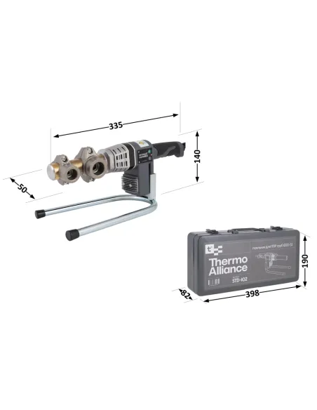 Паяльник для пластиковых труб Thermo Alliance STD-102, d20-32, 700 Вт, автоматический