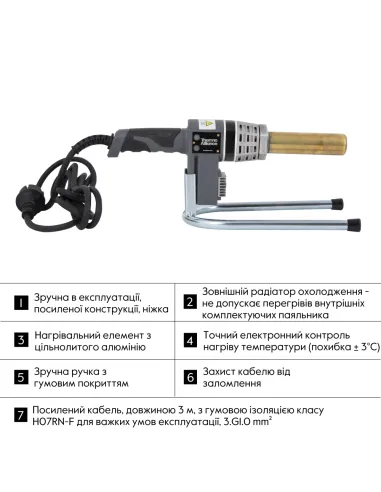 Паяльник для пластиковых труб Thermo Alliance STD-102, d20-32, 700 Вт, автоматический