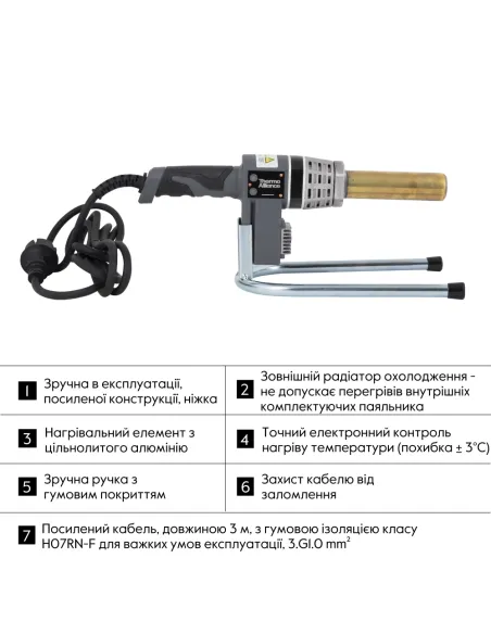Паяльник для пластиковых труб Thermo Alliance STD-102, d20-32, 700 Вт, автоматический