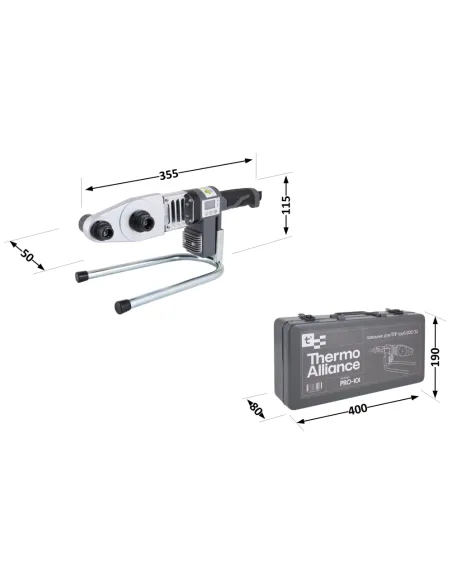Паяльник для пластикових труб Thermo Alliance PRO-101, d20-32, 600 Вт, автоматичний Паяльник для пластикових труб Thermo Alliance PRO-101, d20-32, 600 Вт, автоматичний