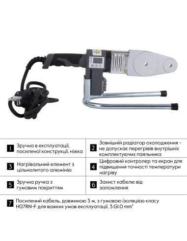 Паяльник для пластикових труб Thermo Alliance PRO-101, d20-32, 600 Вт, автоматичний