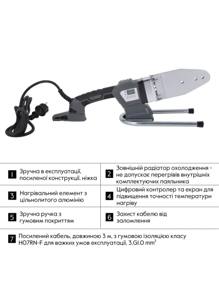 Паяльник для пластиковых труб Thermo Alliance PRO-102, d20-63, 800 Вт, автоматический