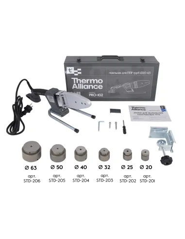 Паяльник для пластиковых труб Thermo Alliance PRO-102, d20-63, 800 Вт, автоматический