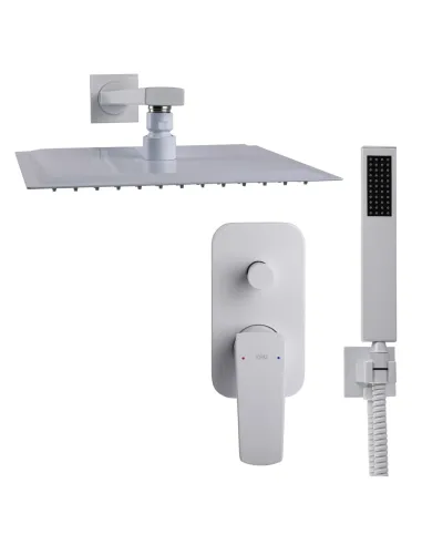 Змішувач для душу вбудований Topaz Lexi TLG 21205-H57-W із душовим набором, білий матовий купити у Дніпрі та Києві - ціна від КТ