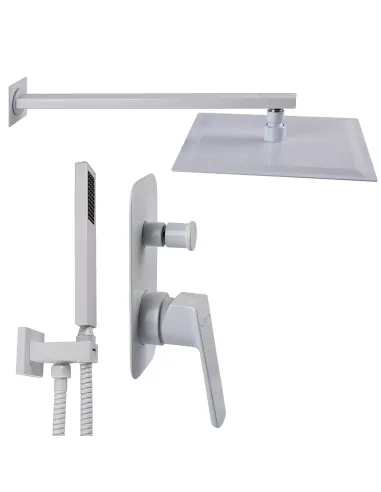 Змішувач для душу вбудований Topaz Lexi TLG 21205-H57-W із душовим набором, білий матовий купити у Дніпрі та Києві - ціна від КТ