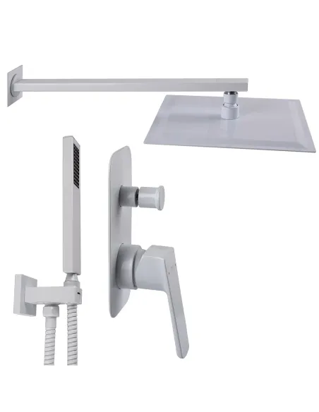 Змішувач для душу вбудований Topaz Lexi TLG 21205-H57-W із душовим набором, білий матовий купити у Дніпрі та Києві - ціна від КТ