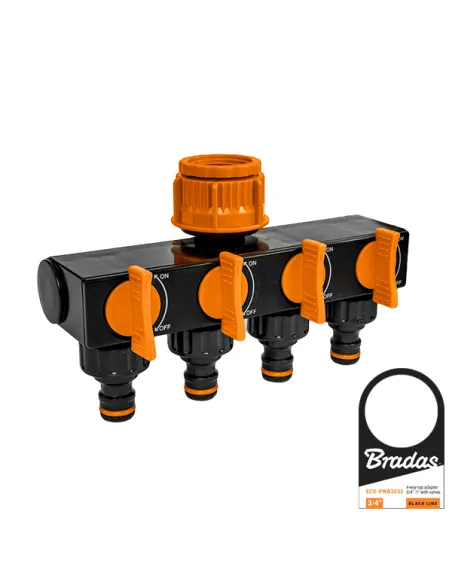 Розподільник Bradas Black Line ECO-PWB3033 із чотирма кранами Розподільник Bradas Black Line ECO-PWB3033 із чотирма кранами