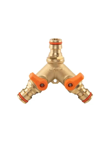 Тройник для коннектора Bradas Brass BR-2220 с краном Тройник для коннектора Bradas Brass BR-2220 с краном
