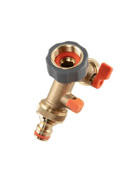 Тройник для коннектора Bradas Brass BR-S2222 с краном Тройник для коннектора Bradas Brass BR-S2222 с краном