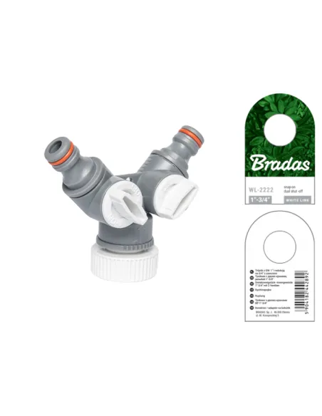 Трійник для конектора Bradas White Line WL-2222 із краном