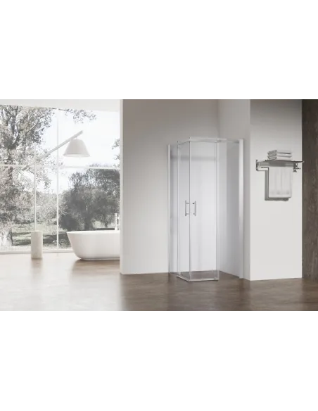 Душова кабіна без піддону Koer SR SC03-90x90x200-TR-01, квадратна