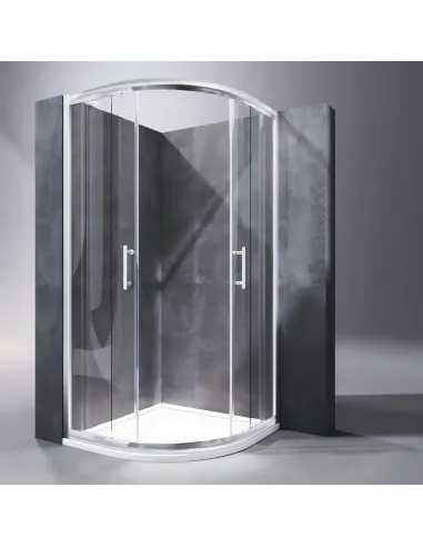 Душова кабіна без піддону Koer SR SC04-100x100x195-TR-01, напівкругла