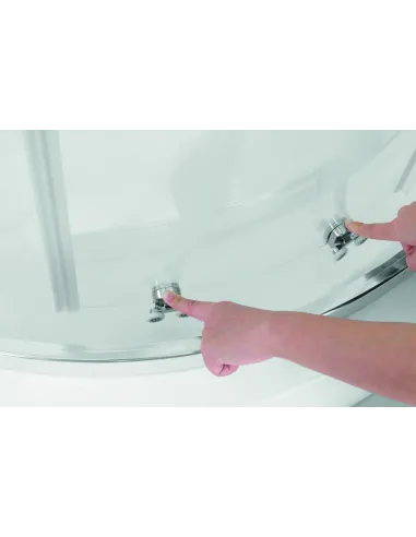 Душевая кабина без поддона Koer SR SC04-100x100x195-TR-01, полукруглая