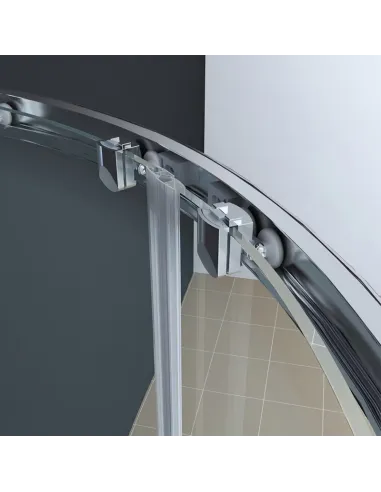 Душова кабіна без піддону Koer SR SC04-100x100x195-TR-01, напівкругла