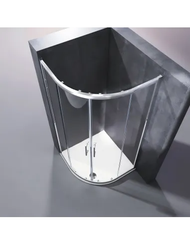 Душова кабіна без піддону Koer SR SC04-90x90x195-TR-01, напівкругла