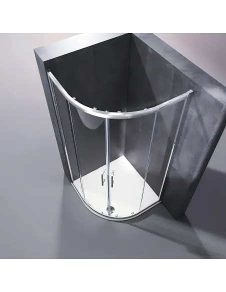 Душевая кабина без поддона Koer SR SC04-90x90x195-TR-01, полукруглая