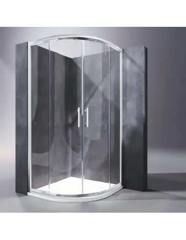 Душова кабіна без піддону Koer SR SC04-90x90x195-TR-01, напівкругла