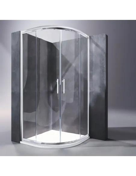 Душова кабіна без піддону Koer SR SC04-90x90x195-TR-01, напівкругла