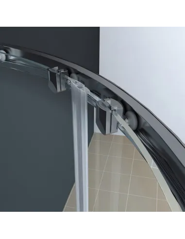 Душова кабіна без піддону Koer SR SC04-90x90x195-TR-07, напівкругла