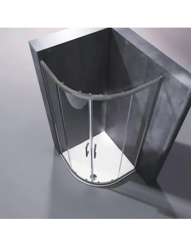 Душова кабіна без піддону Koer SR SC04-90x90x195-TR-07, напівкругла