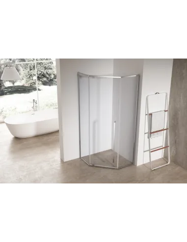 Душевая кабина без поддона Koer SR SC06-90x90x200-TR-01, пятиугольная