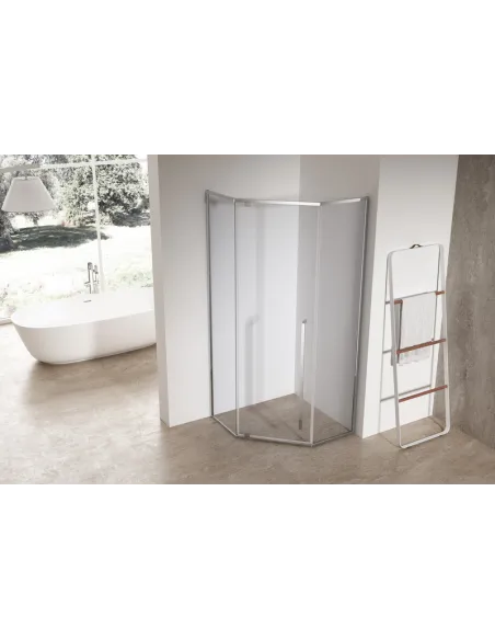 Душевая кабина без поддона Koer SR SC06-90x90x200-TR-01, пятиугольная