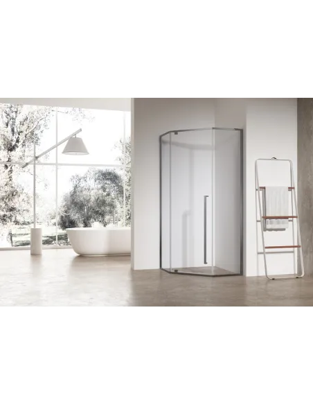 Душевая кабина без поддона Koer SR SC06-90x90x200-TR-07, пятиугольная