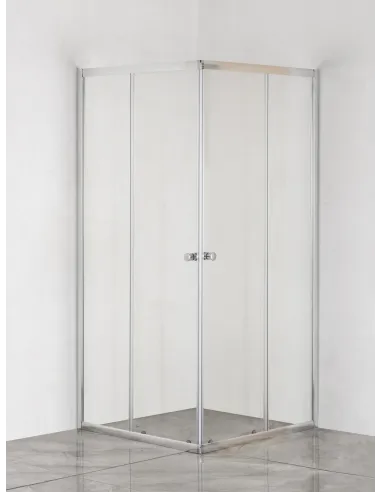 Душова кабіна без піддону Mixxus Cubic SC01-90x90x185-TR Chrome, квадратна