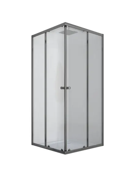 Душевая кабина без поддона Mixxus Cubic SC01-90x90x185-TR Graphite, квадратная