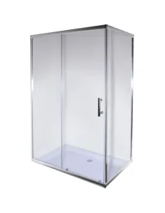 Душевая кабина без поддона Mixxus Hard SC01-120x80x185-TR Chrome, прямоугольная