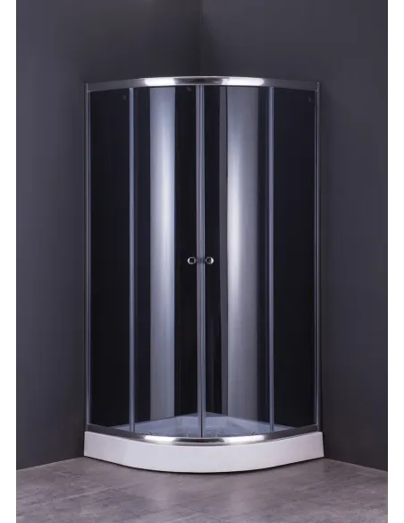 Душова кабіна без піддону Mixxus Plain SC01-90x90x185-GR Chrome, напівкругла Душова кабіна без піддону Mixxus Plain SC01-90x90x185-GR Chrome, напівкругла