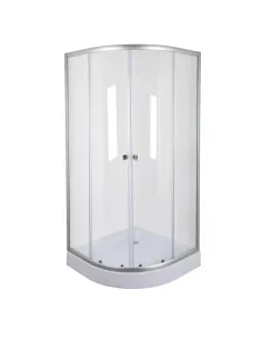 Душова кабіна без піддону Mixxus Plain SC01-90x90x185-TR Chrome, напівкругла