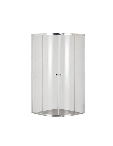 Душевая кабина без поддона Mixxus Plain SC01-90x90x185-TR Chrome, полукруглая