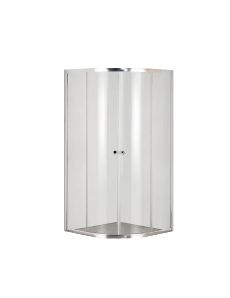 Душевая кабина без поддона Mixxus Plain SC01-90x90x185-TR Chrome, полукруглая