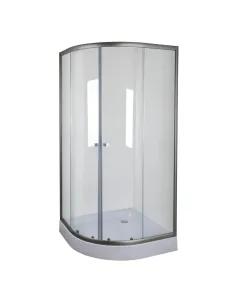 Душевая кабина без поддона Mixxus Plain SC01-90x90x185-TR Graphite, полукруглая