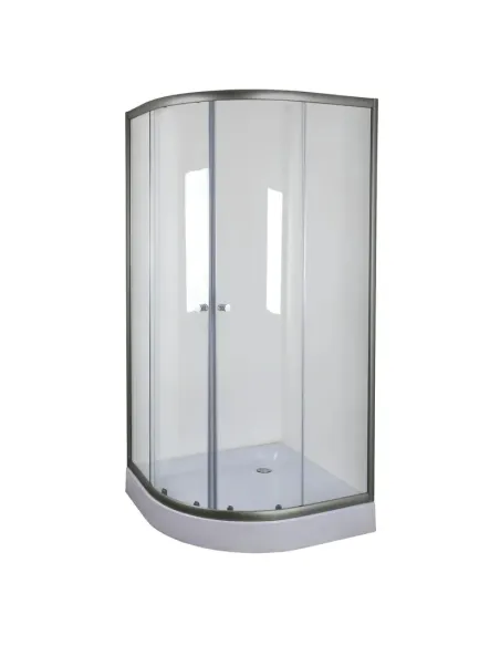 Душова кабіна без піддону Mixxus Plain SC01-90x90x185-TR Graphite, напівкругла Душова кабіна без піддону Mixxus Plain SC01-90x90x185-TR Graphite, напівкругла
