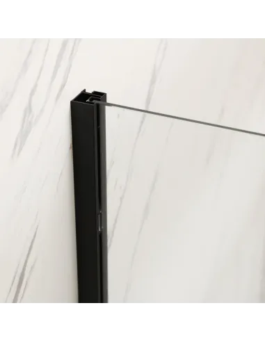 Душова кабіна без піддону Mixxus Premium Bevel SC01-100x80x195-TR Black, прямокутна