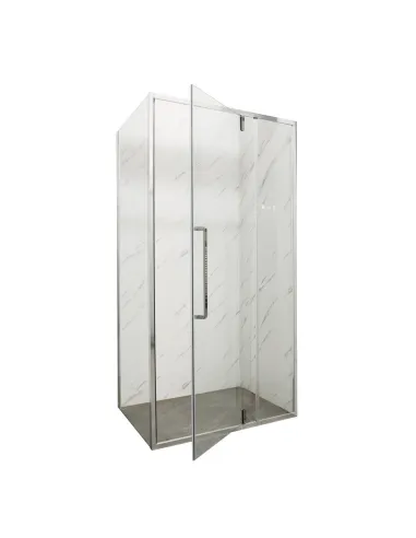 Душова кабіна без піддону Mixxus Premium Bevel SC01-100x80x195-TR Chrome, прямокутна