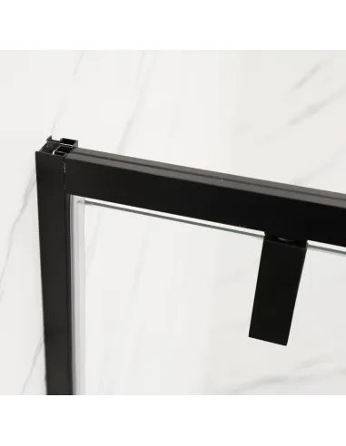 Душова кабіна без піддону Mixxus Premium Bevel SC01-90x90x195-TR Black, квадратна