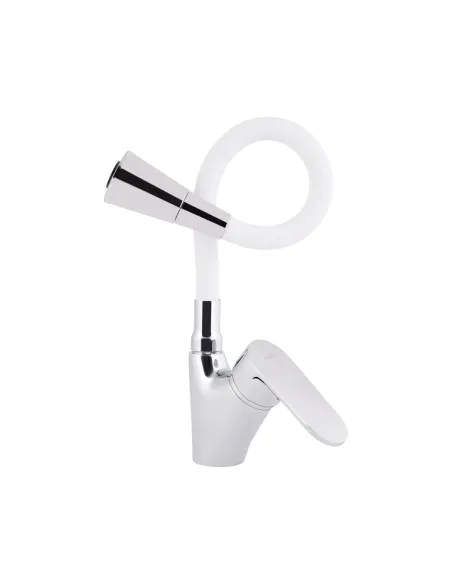 Змішувач для кухні Lidz Tani 007F3 LDTAN007F3WCR40423 Chrome/White, з гнучким виливом