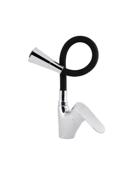 Змішувач для кухні Lidz Tani 007F3 LDTAN007F3BCR37649 Chrome/Black, з гнучким виливом