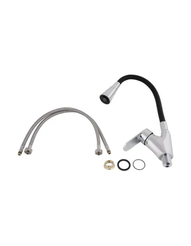 Змішувач для кухні Lidz Tani 007F3 LDTAN007F3BCR37649 Chrome/Black, з гнучким виливом