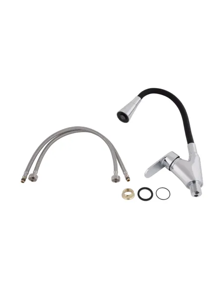 Змішувач для кухні Lidz Tani 007F3 LDTAN007F3BCR37649 Chrome/Black, з гнучким виливом