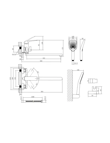 Змішувач для ванни Q-Tap Tern QTTER260CRM47587 Chrome з душовим набором