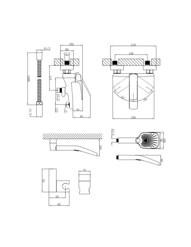 Змішувач для ванни Q-Tap Tern QTTER259CRM47586 Chrome з душовим набором
