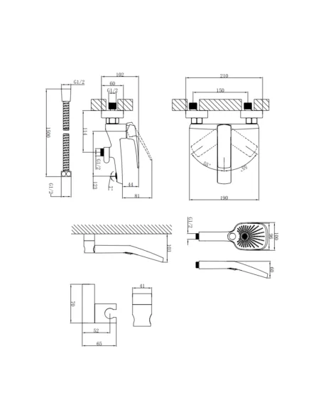 Смеситель для ванны Q-Tap Tern QTTER259CRM47586 Chrome с душевым набором