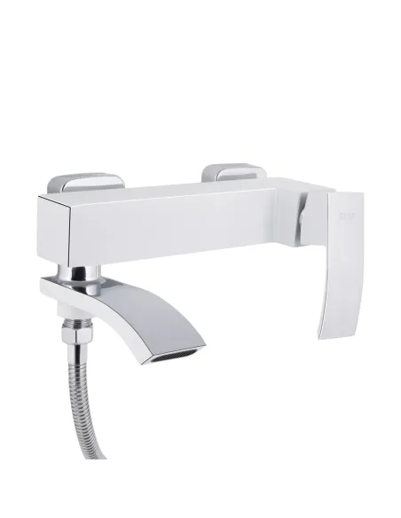 Смеситель для ванны Q-Tap Swan Cascada QTSWA260CRW45569 Chrome/White с душевым набором