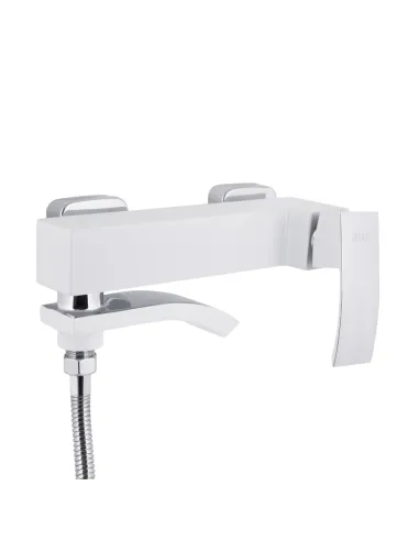 Смеситель для ванны Q-Tap Swan Cascada QTSWA260CRW45569 Chrome/White с душевым набором
