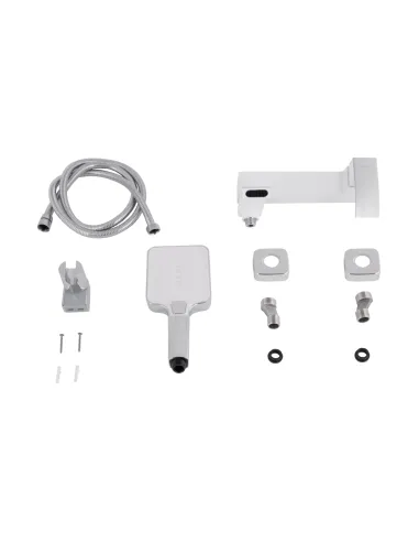 Смеситель для ванны Q-Tap Swan Cascada QTSWA260CRW45569 Chrome/White с душевым набором